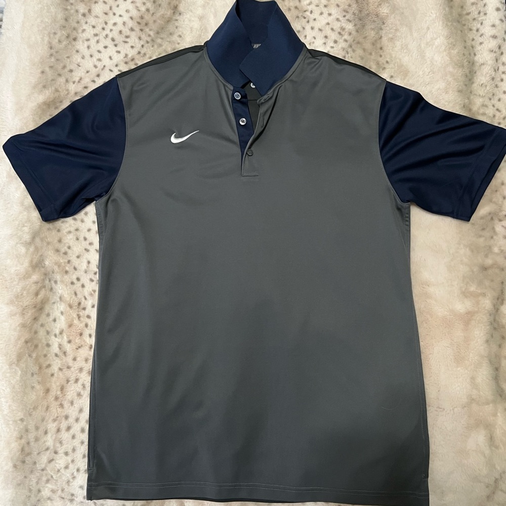 Nike Dri-Fit Polo, Gray & Navy, Men’s Medium, Never Worn